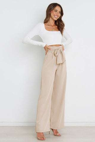 Damen Leinenhose Mit Hoher Taille | Stilvoll