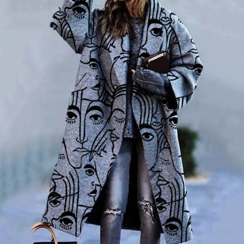 Damen Langer Lässiger Mantel | Herbst