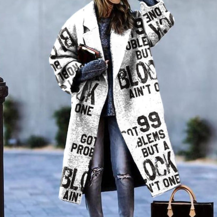 Damen Langer Lässiger Mantel | Herbst