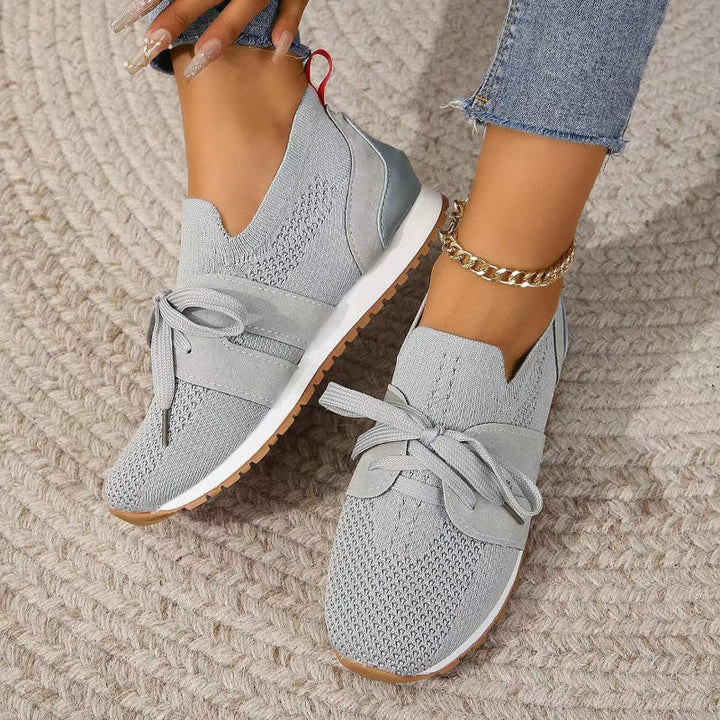 Damen Alle Jahreszeiten Mesh-Sneaker mit Schnürung