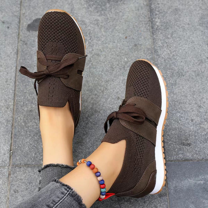 Damen Alle Jahreszeiten Mesh-Sneaker mit Schnürung