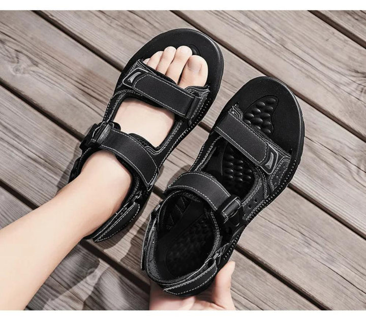 Herren Sommer Offener Zehenpartie Sandalen mit Verstellbaren Riemen