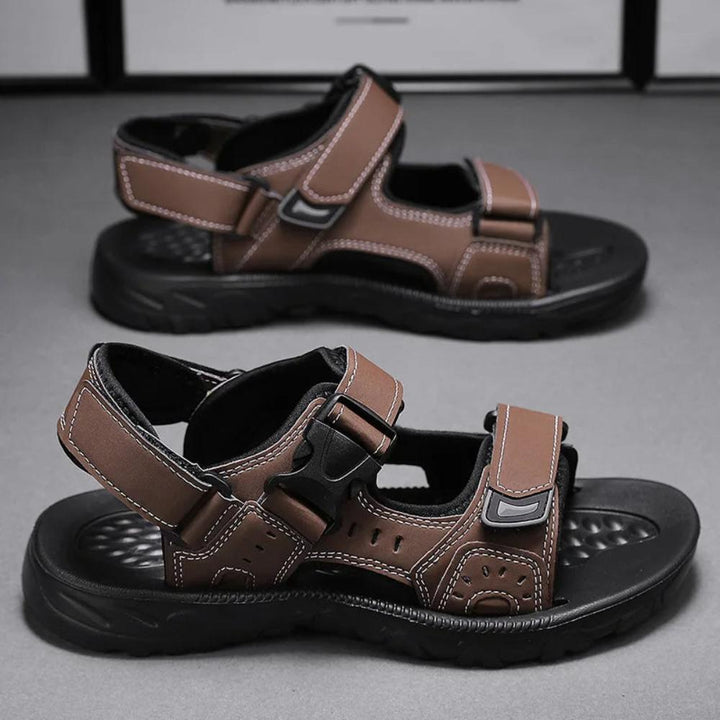 Herren Sommer Offener Zehenpartie Sandalen mit Verstellbaren Riemen