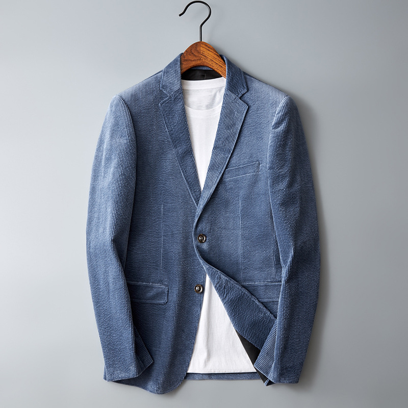 Klassischer Einreihiger Cordblazer für Herren