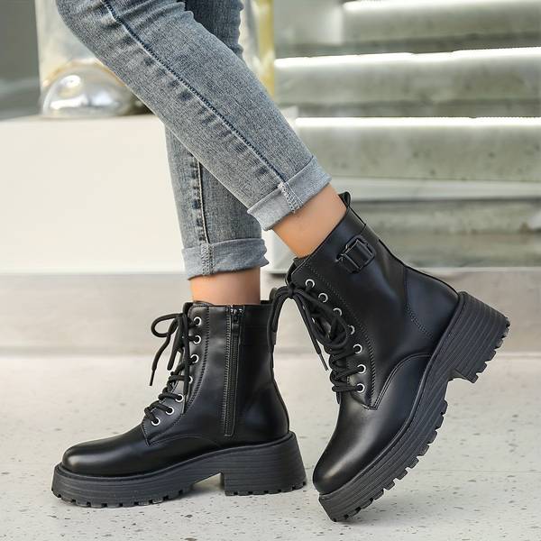 Damen Lederstiefel | Zum Schnüren