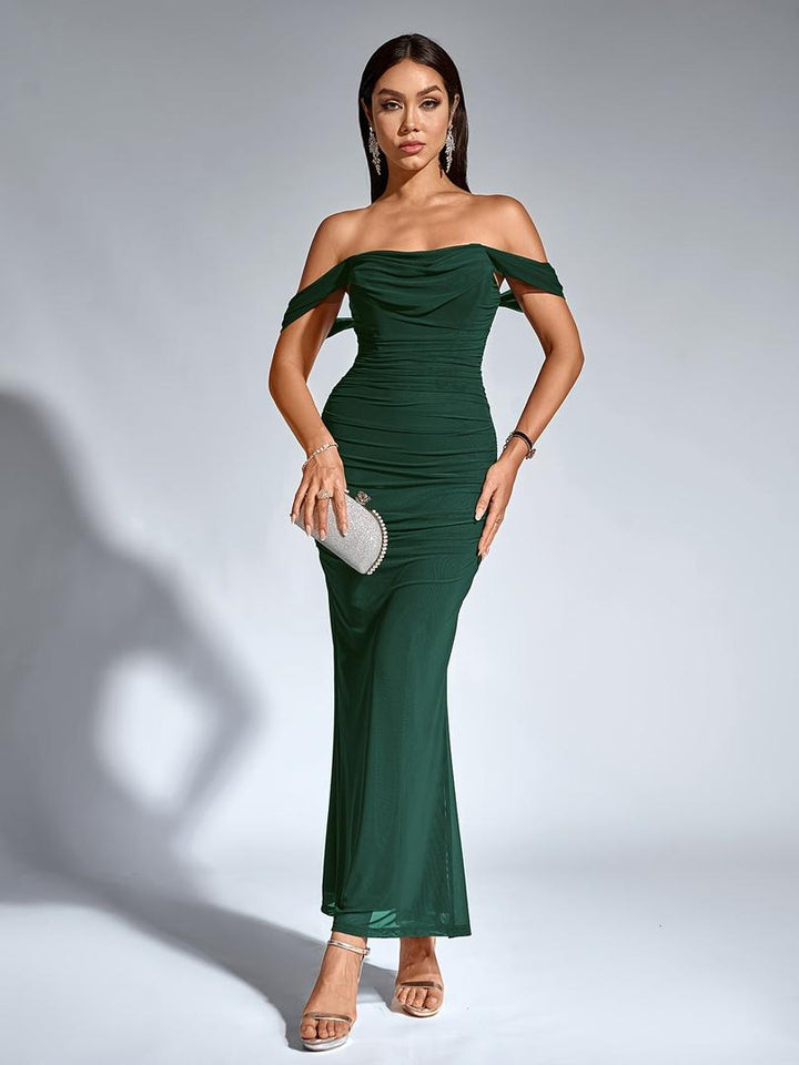 Damen Maxi Hochzeitsgastkleid | Schulterfrei