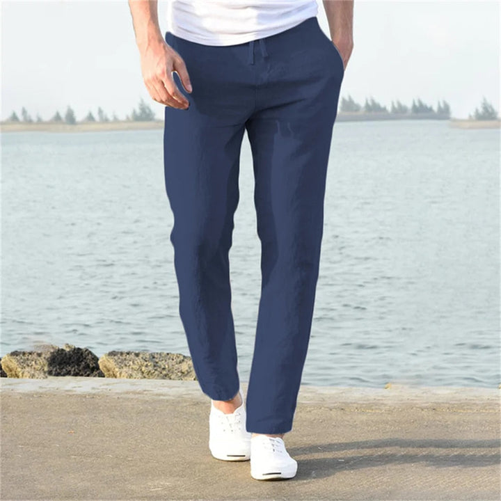 Gerade Geschnittene Leinenhose für Herren