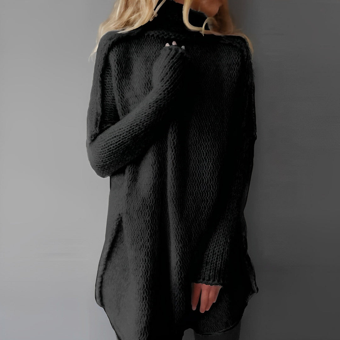 Damen Langer Rollkragen-Winterpullover | Freizeit