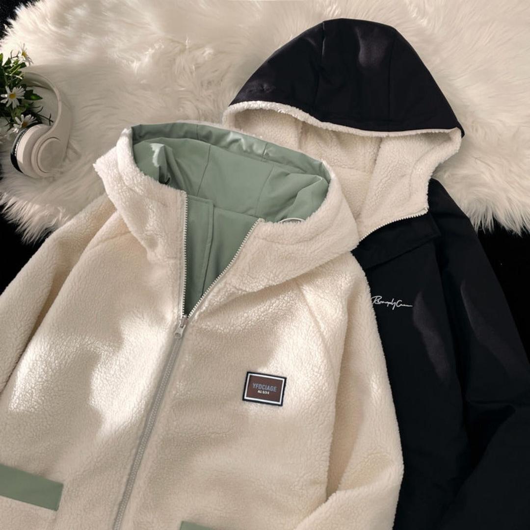 Herren Wendbare Jacke Mit Fleecefutter | Kapuze