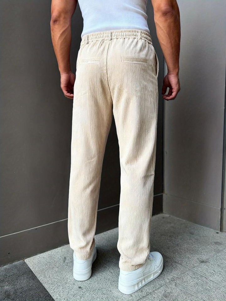 Herren Freizeit-Cordhosen | Verstellbarer Kordelzugbund