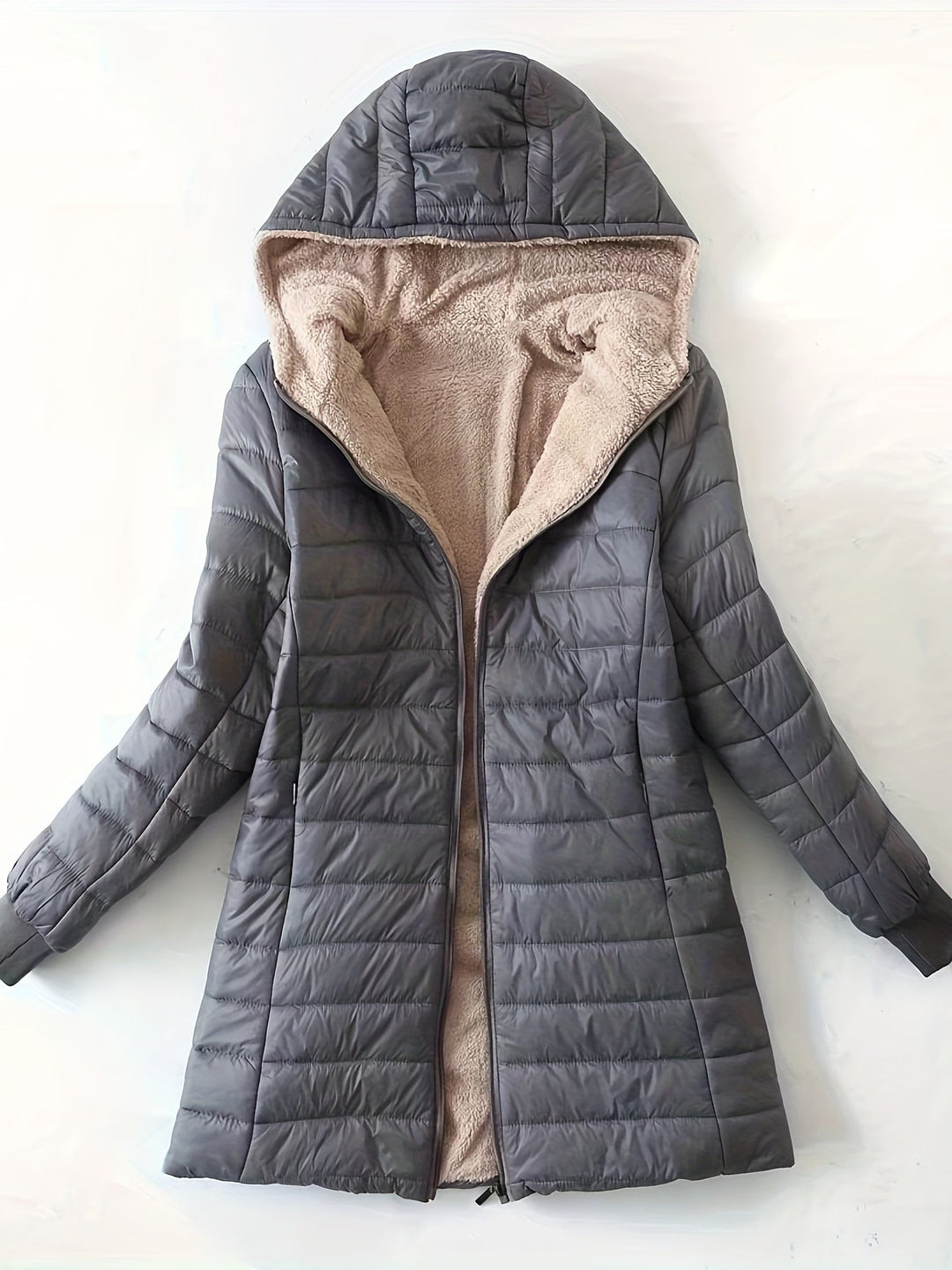Klassische Fleece Winterjacke Mit Reißverschluss Für Damen | Herbst