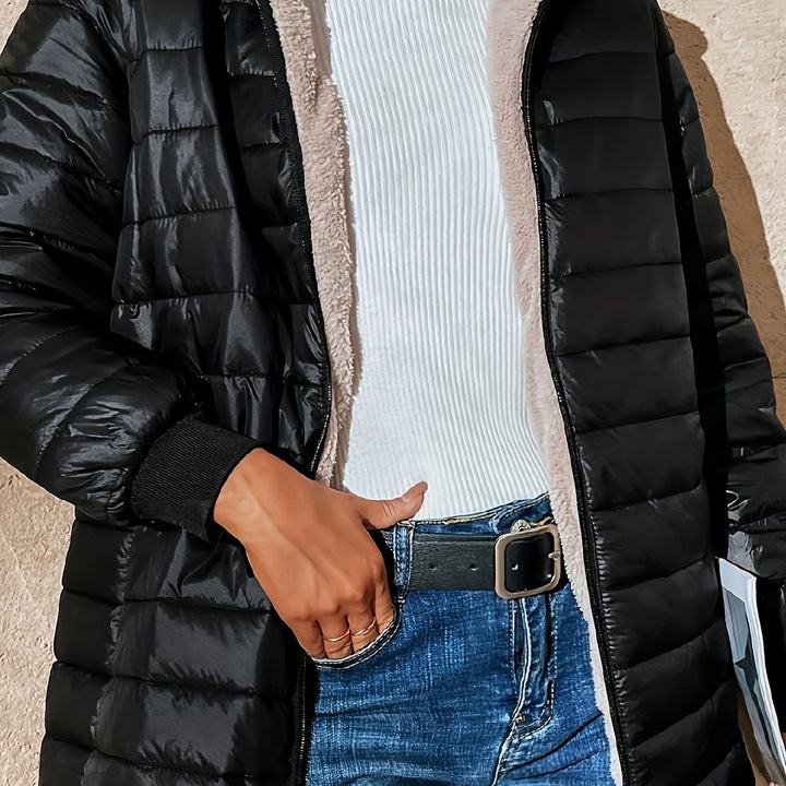 Klassische Fleece Winterjacke Mit Reißverschluss Für Damen | Herbst