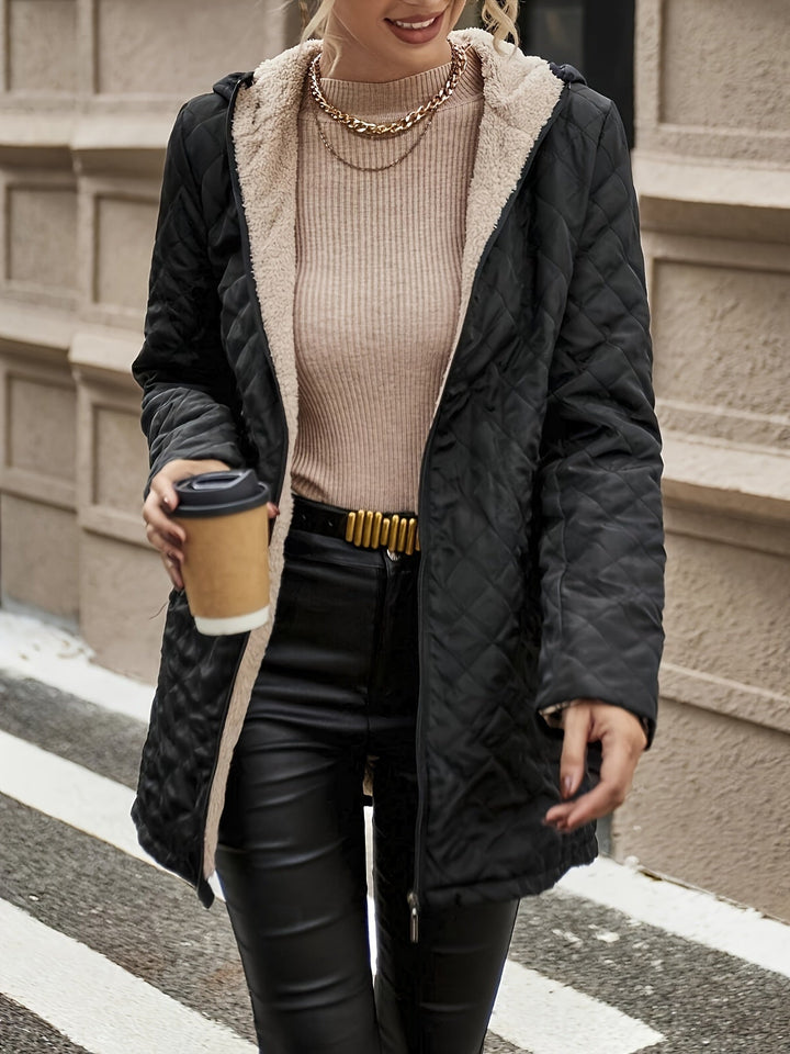 Stylische Gesteppte Winterjacke Für Damen | Mit Kapuze