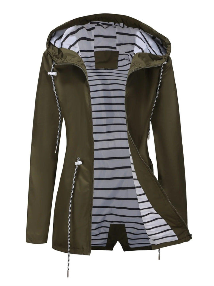 Damen Regenjacke Mit Reißverschluss | Langarm