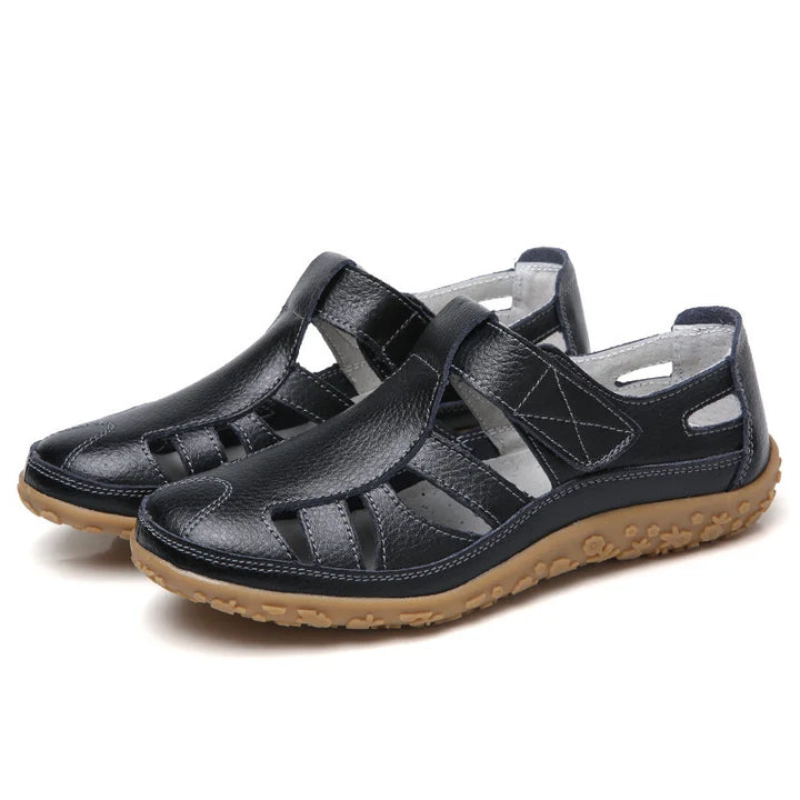 Damen Slip-on Sandalen aus veganem Leder