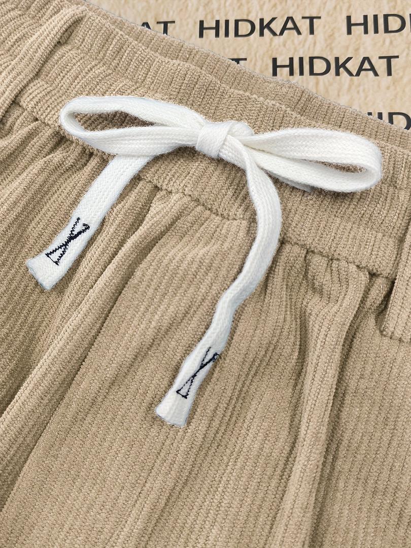 Herren Freizeit-Cordhosen | Verstellbarer Kordelzugbund