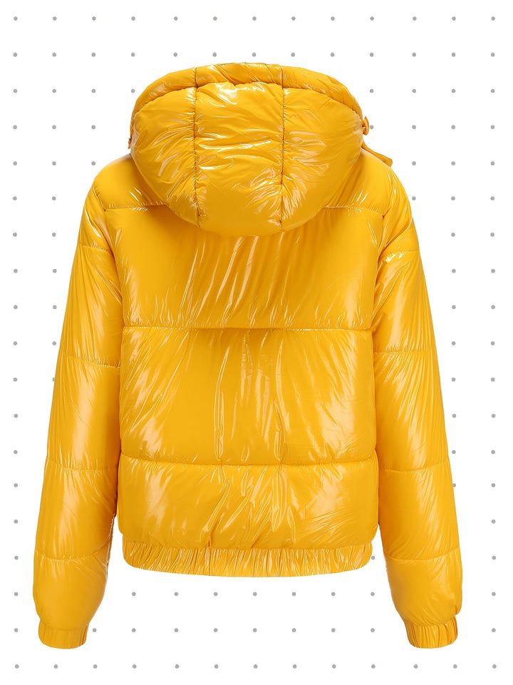 Damen Winter-Daunenjacke Mit Kapuze | Lange Ärmel