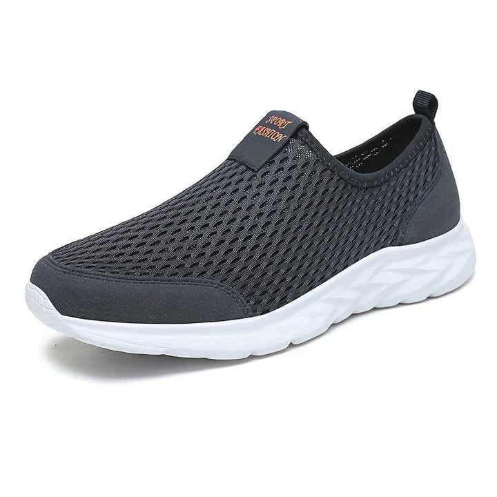 Herren Mesh-Slip-On-Sneaker mit Dicker Sohle