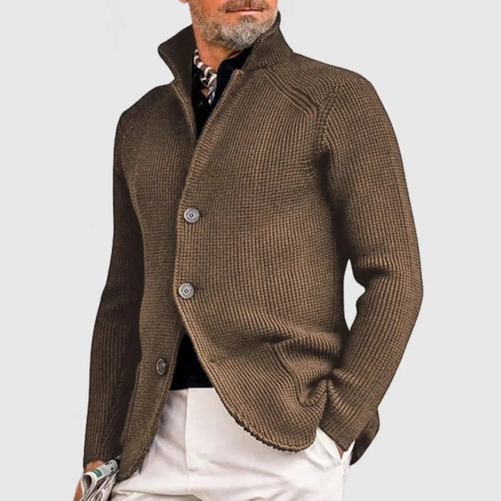 Klassischer Gerippter Cardigan Für Herren | Winter