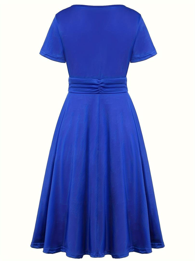 Stilvolles Abendkleid Mit V-Ausschnitt Für Damen | Midi