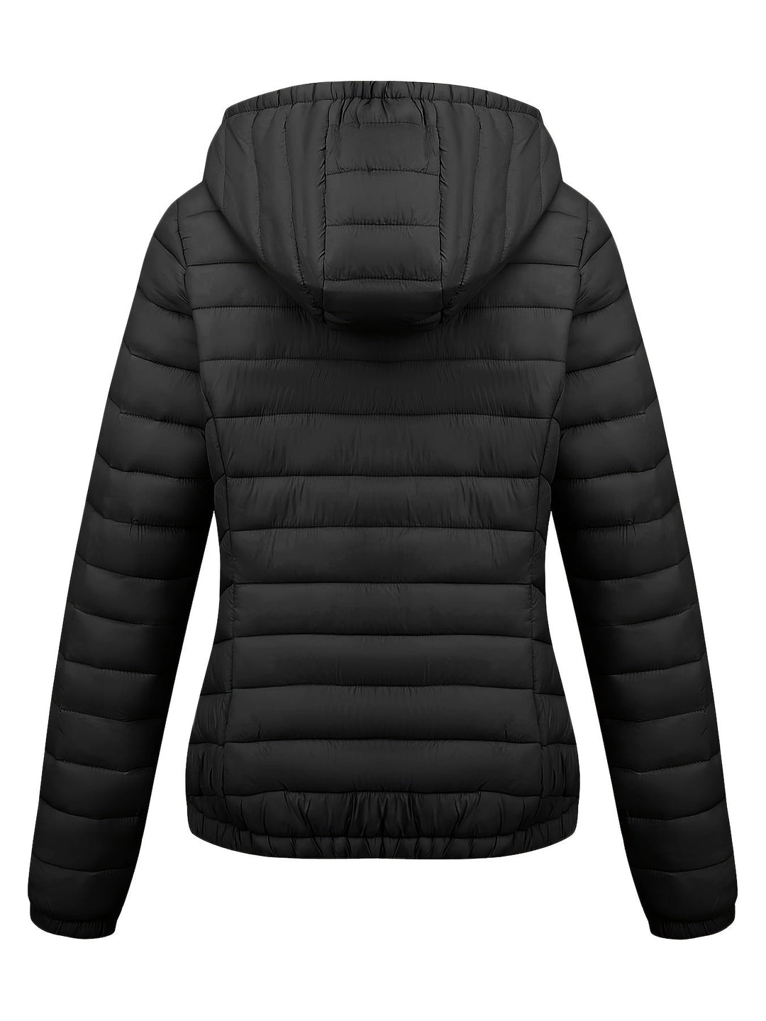 Moderne Pufferjacke Mit Reißverschluss Für Damen | Schräge Taschen