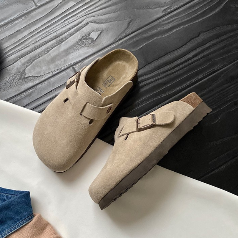 Unisex Lederslipper | Mit Schnallendetail