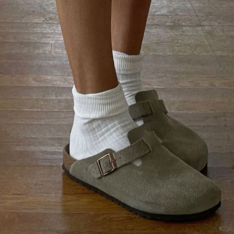 Unisex Lederslipper | Mit Schnallendetail