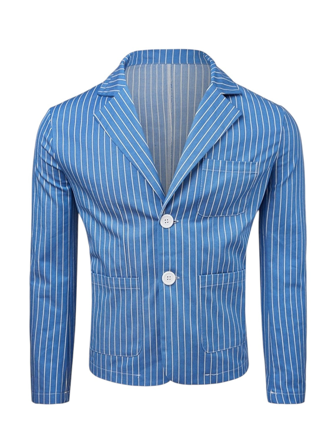 Gestreifter Sommerblazer Für Herren | Königsblau