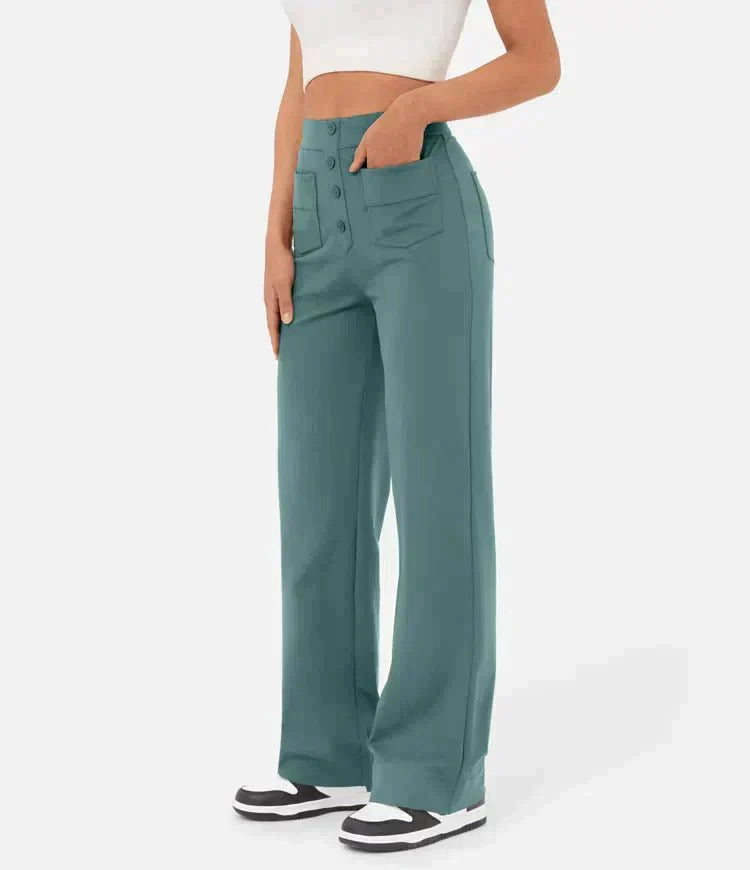 Damen Stretchhose | Hoch Tailliert