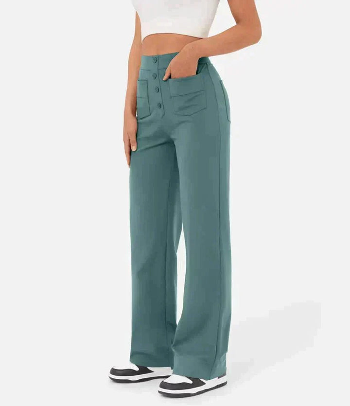 Damen Stretchhose | Hoch Tailliert