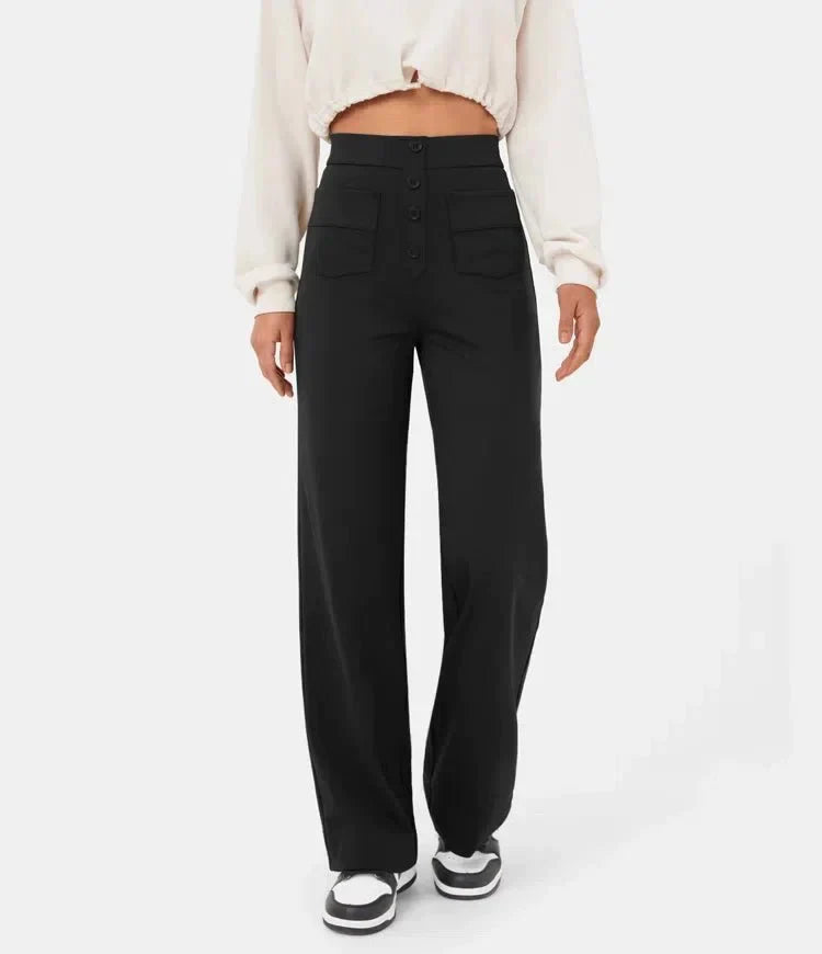Damen Stretchhose | Hoch Tailliert
