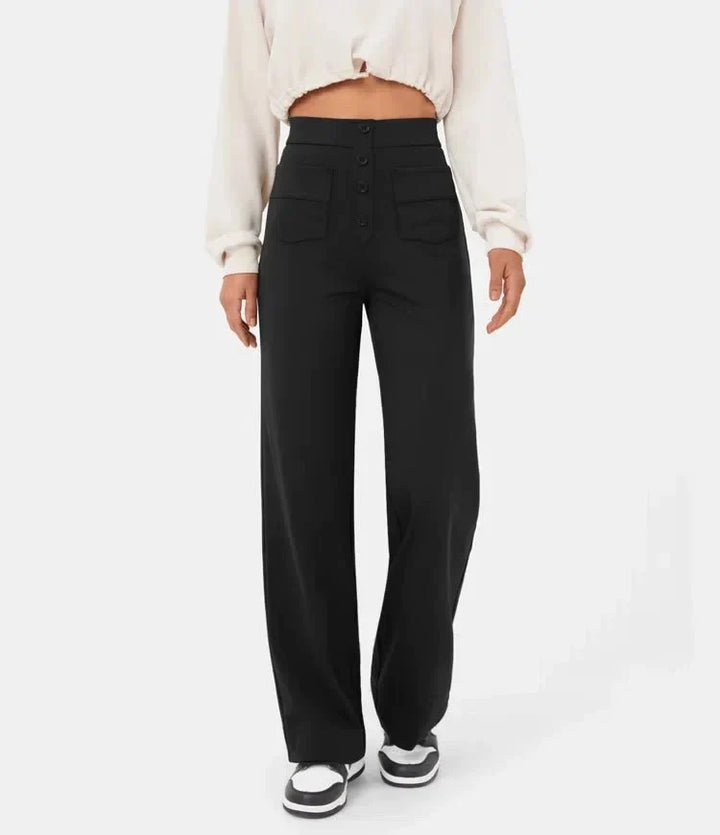Damen Stretchhose | Hoch Tailliert