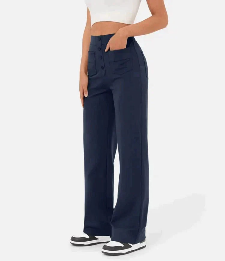 Damen Stretchhose | Hoch Tailliert