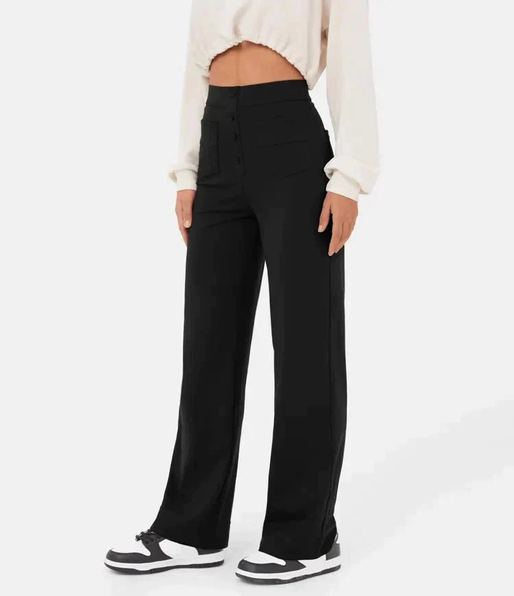Damen Stretchhose | Hoch Tailliert