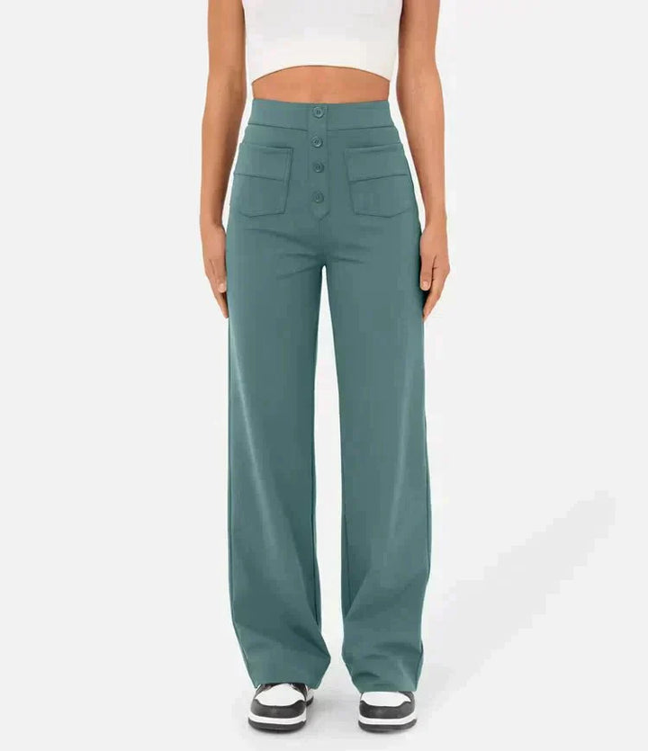 Damen Stretchhose | Hoch Tailliert