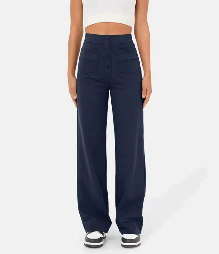 Damen Stretchhose | Hoch Tailliert