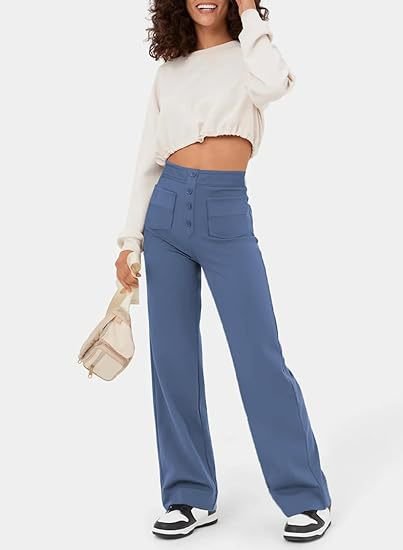 Damen Stretchhose | Hoch Tailliert
