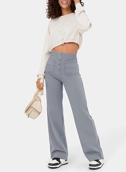 Damen Stretchhose | Hoch Tailliert