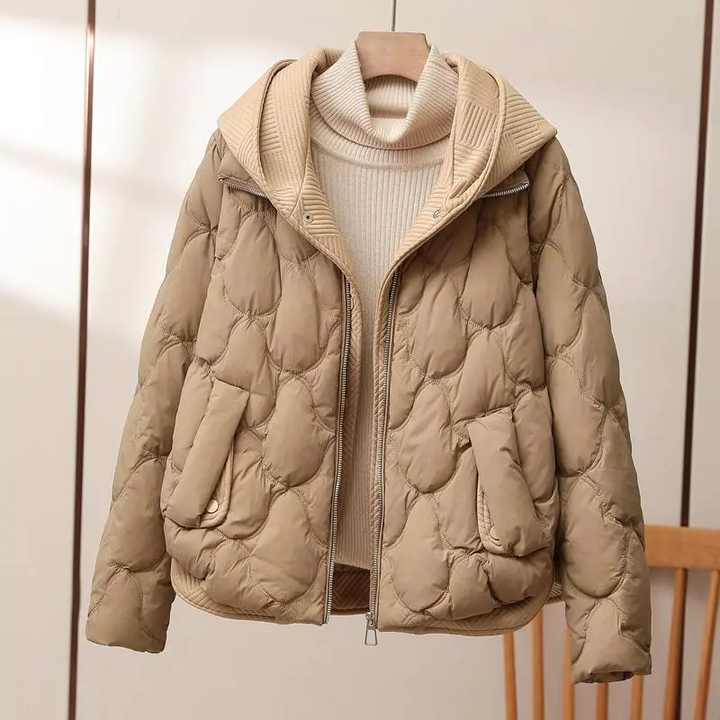 Gesteppte Jacke Mit Muster Für Damen | Mit Kapuze