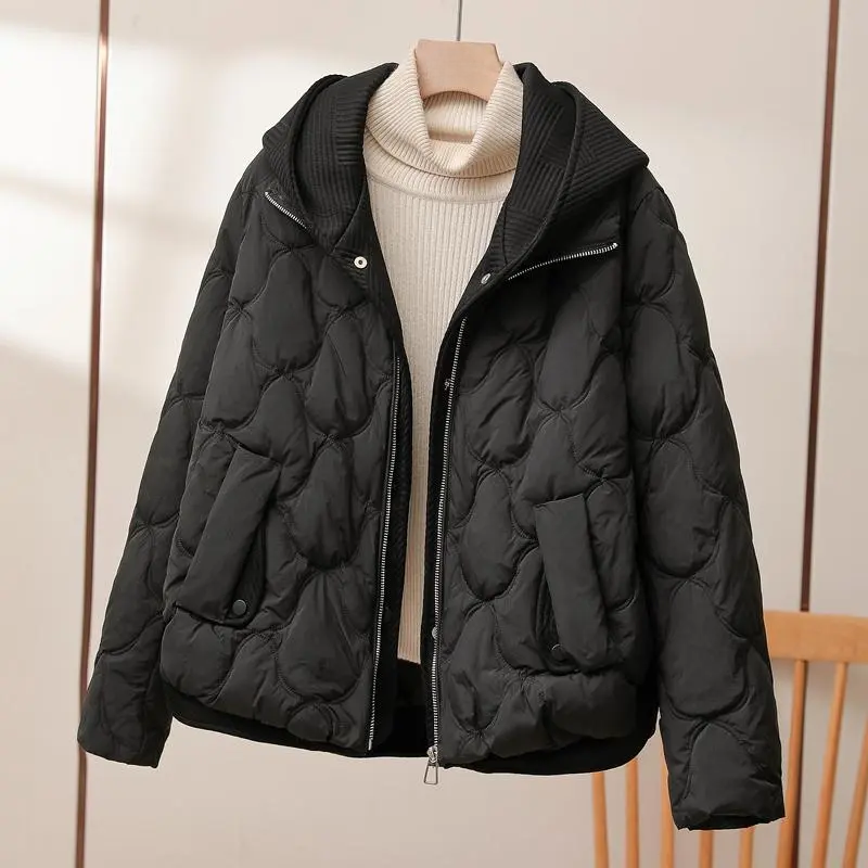 Gesteppte Jacke Mit Muster Für Damen | Mit Kapuze