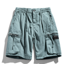 Herren Sommercargo-Shorts mit Taschen und Elastischem Bund