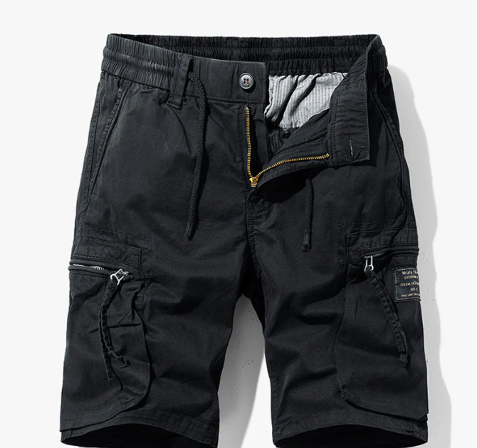 Herren Sommercargo-Shorts mit Taschen und Elastischem Bund