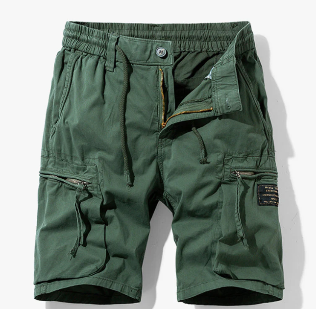 Herren Sommercargo-Shorts mit Taschen und Elastischem Bund