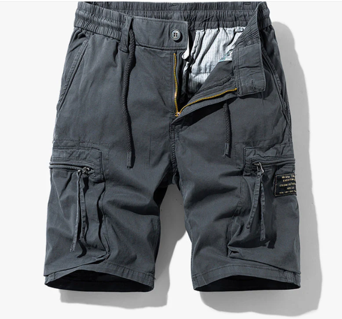 Herren Sommercargo-Shorts mit Taschen und Elastischem Bund