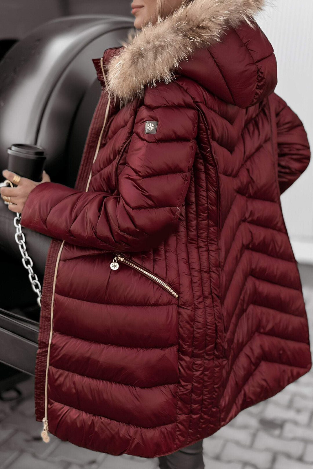 Stylische Winterjacke Mit Kunstfell Für Damen | Lang
