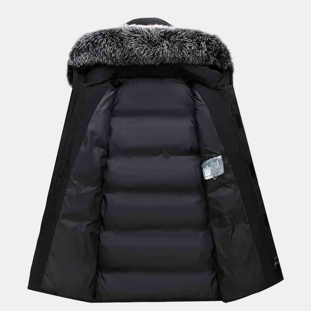 Herren Winterparka Mit Fellkragen | Lang