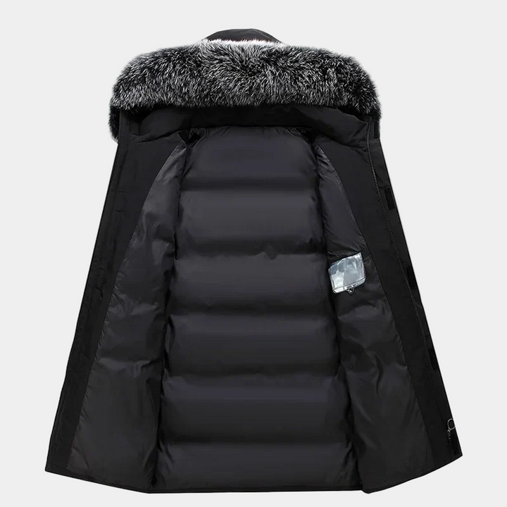 Herren Winterparka Mit Fellkragen | Lang