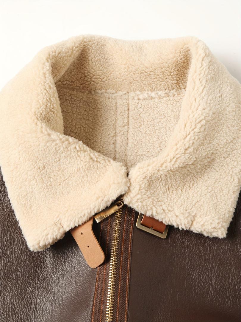 Herren Lederjacke Mit Reverskragen | Freizeit