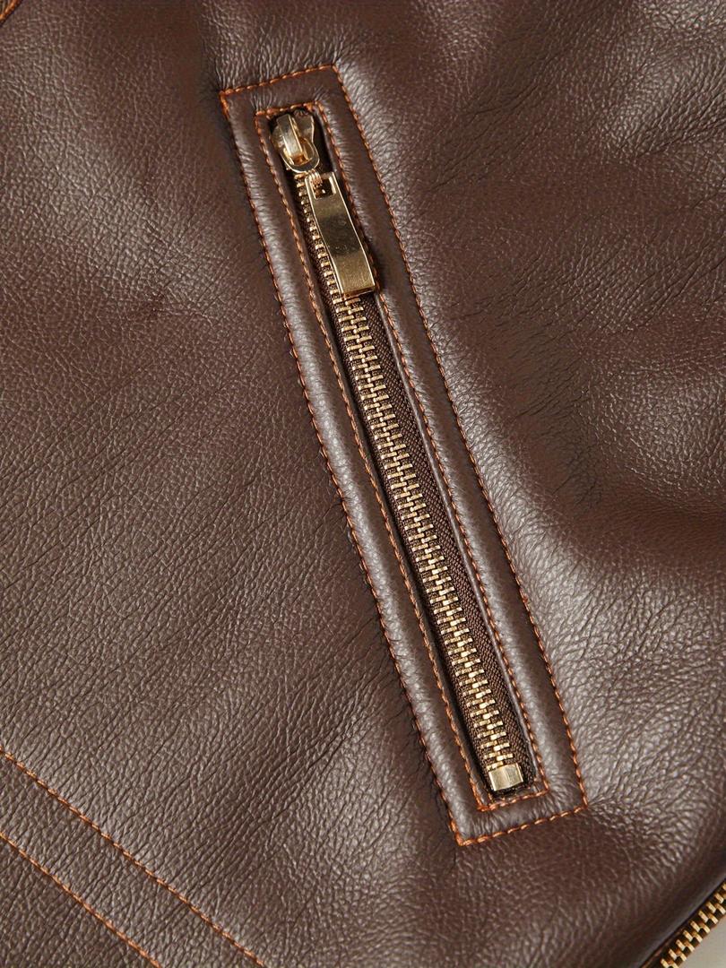 Herren Lederjacke Mit Reverskragen | Freizeit