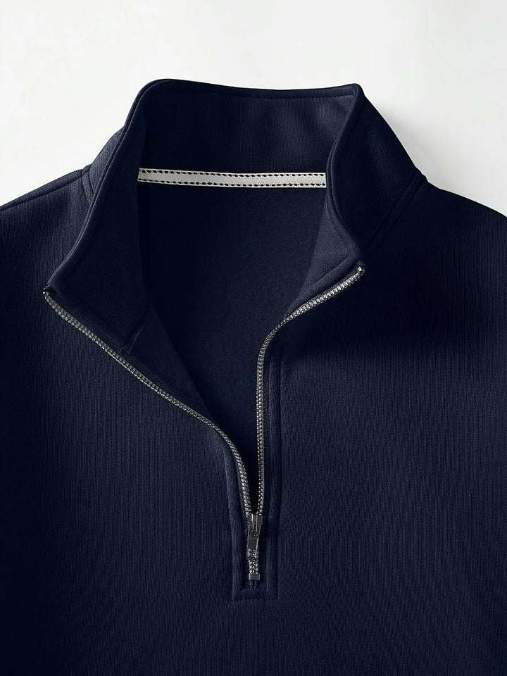 Herren Freizeit-Sweatshirt Mit Viertelzip | Winter